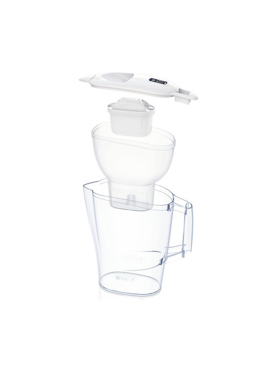 Brita Aluna Plastic Jug White with 1 Replacement Filter 2400ml