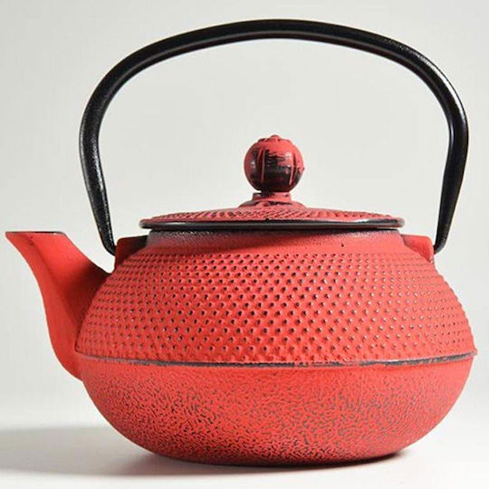 Dinox Oriental Τσαγιέρα με Φίλτρο Μαντεμένια Κόκκινη 1200ml
