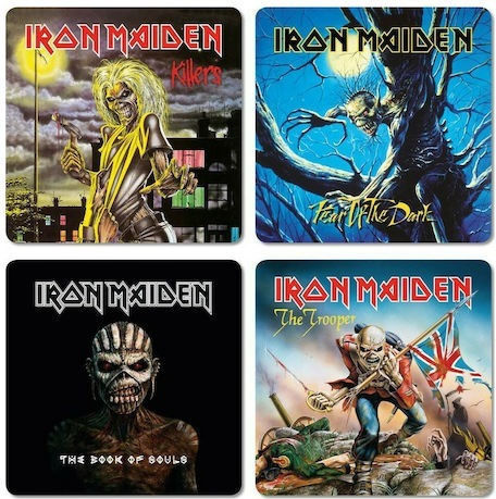Polybag Iron Maiden Σουβέρ από Φελλό Πολύχρωμο 4τμχ
