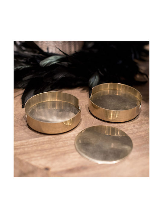 InTheBox Coal Rund Untersetzer Metallisch Gold 11cm 4Stück