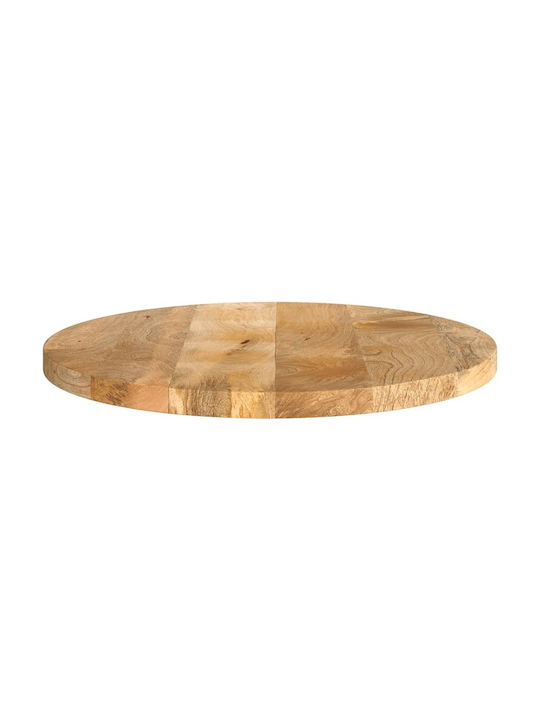 vidaXL Rund Tischoberfläche aus Massivholz in Braun Farbe 50x50x3.8cm 370061 1Stück
