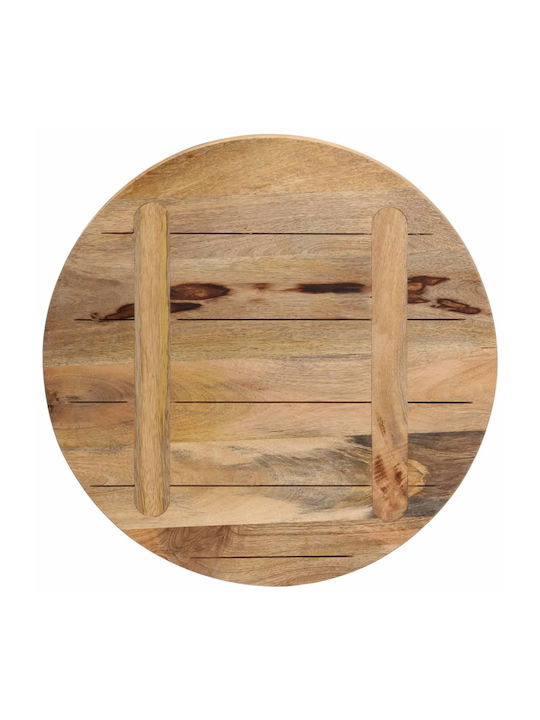 vidaXL Round Table Surface made of Solid Wood in Brown Color 40x40x1.5cm 370000 1pcs