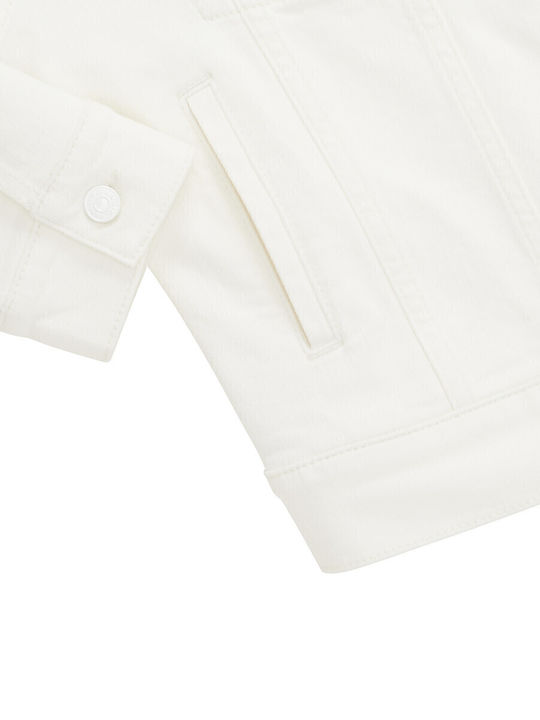 Kids Denim Short White Jacket