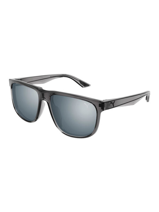 Puma Men's Sunglasses with Gray Plastic Frame and Silver Mirror Lens PU0441S 005