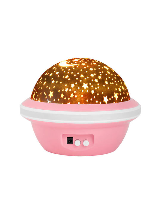 Edman Led Rotating Kids Decorative Lamp Pink 14x11cm