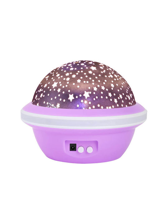 Edman Led Rotating Kids Decorative Lamp Purple 14x11cm