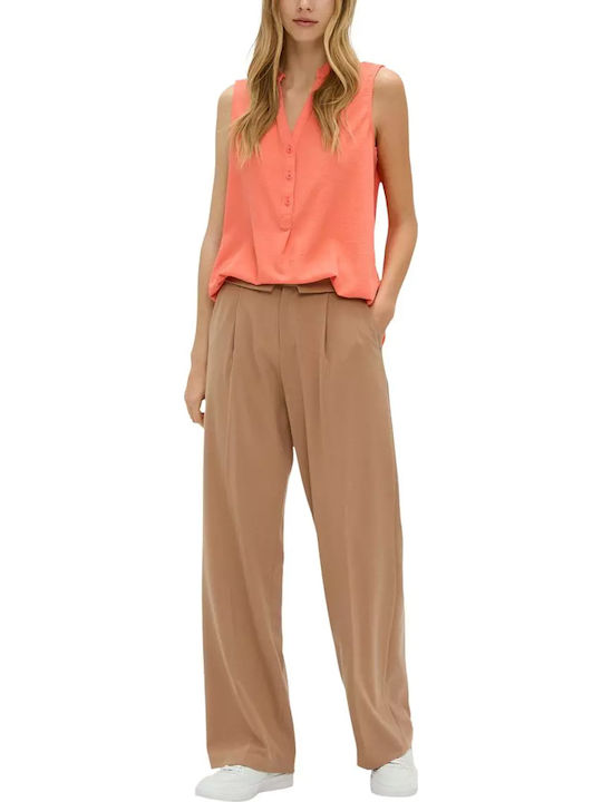 Women's Blouse Sleeveless Coral