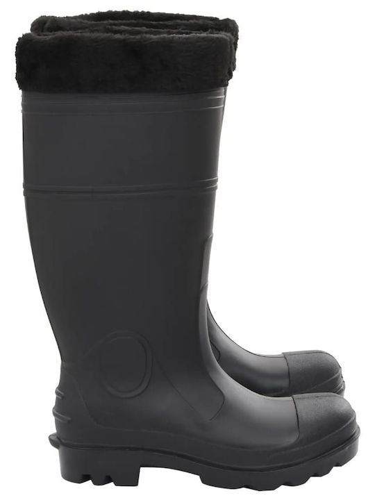 vidaXL Non-Slip Work Wellies Black