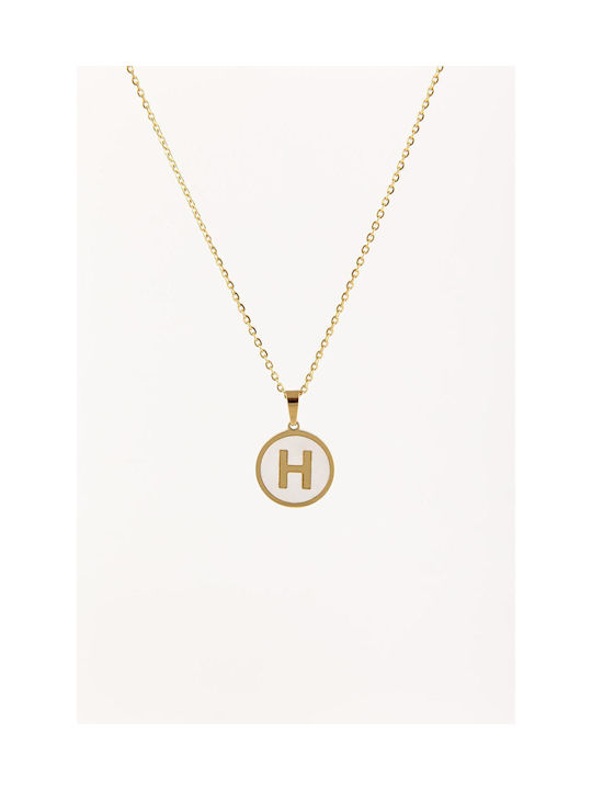 Stanstefan Necklace Pendant Monogram H Steel