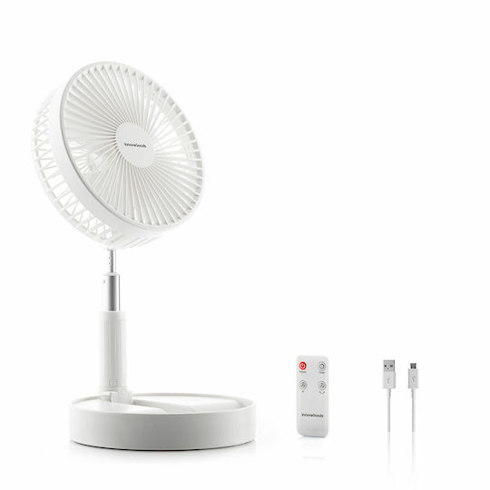 InnovaGoods Fandle Вентилатор USB Сгъваем Бял