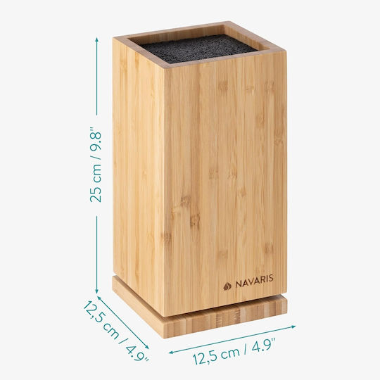 Navaris Magnetic Knives Block Wooden