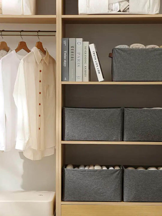 Storage Basket Fabric Gray 47x28x20cm 1pcs