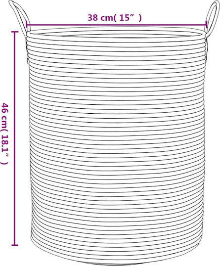 vidaXL Storage Basket Fabric Gray 38x38x46cm 1pcs