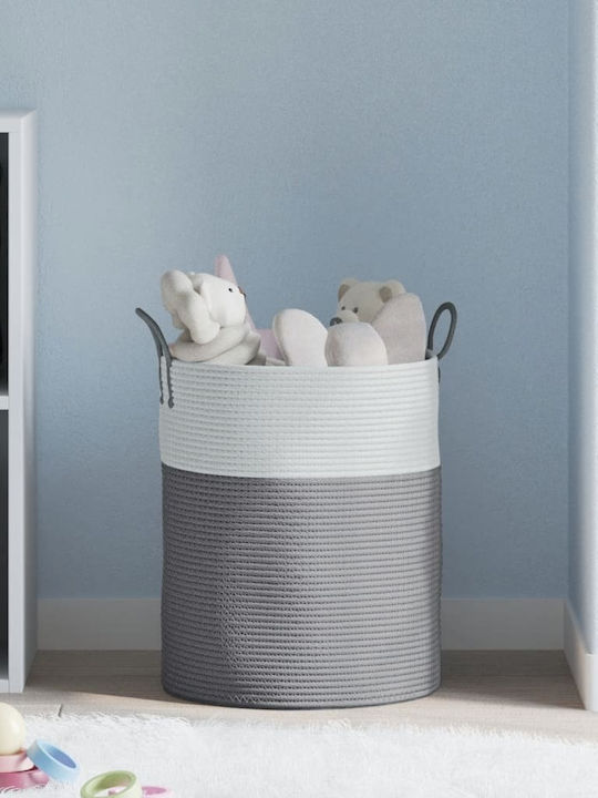vidaXL Storage Basket Fabric Gray 38x38x46cm 1pcs