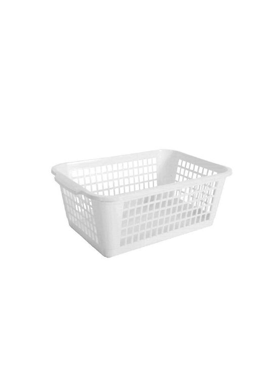 VIOMES Storage Basket Plastic White 25x33.5x14cm 1pcs