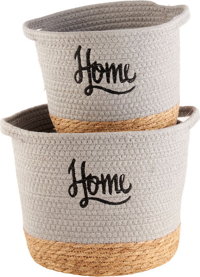 TnS Storage Basket Bamboo Gray 27.5x23.5cm 1pcs