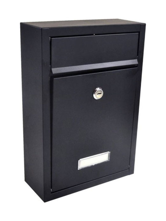 Sidirela Outdoor Mailbox Metallic in Black Color 21.5x8.5x32cm