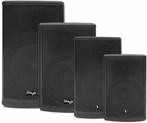Stagg AS10B H00ST00009 Active Speaker PA 80W with Woofer 10" with Battery
