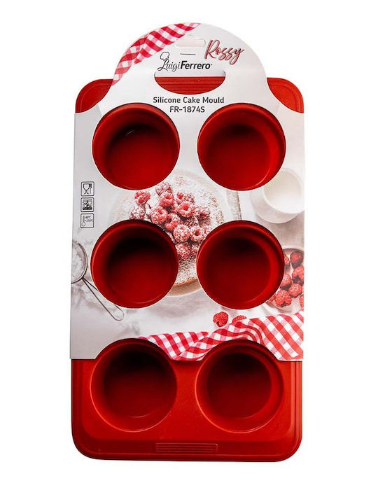 Luigi Ferrero FR-1874S Φόρμα Ζαχαροπλαστικής για Cupcakes/Muffins από Σιλικόνη 6 Θέσεων