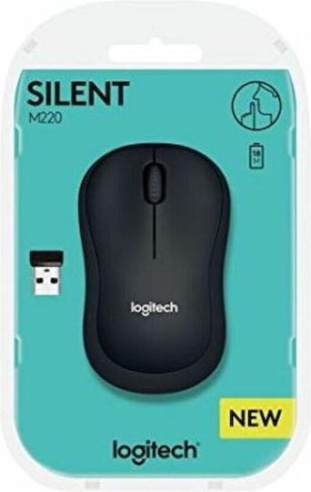 Logitech M220 Silent Kabellos Maus Schwarz