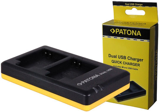 Patona Doppelter Batterieladegerät Kompatibel mit Canon