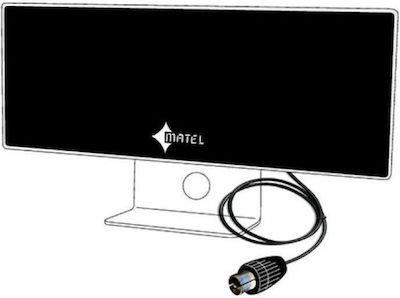 Matel Electronics Anel 2 Innenbereich TV-Antenne (keine Stromversorgung erforderlich) in Schwarz Farbe Verbindung mit Koaxialkabel