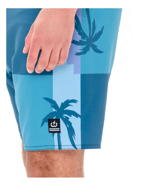 Herren Badebekleidung Shorts Petrol mit Mustern