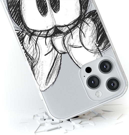Case Apple Iphone 15 Pro Minnie 012 Disney Partial Print Transparent