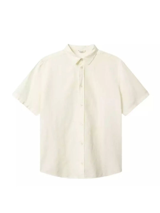 Gabba Men's Shirt Short Sleeve Linen Egret