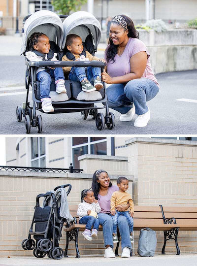 Graco Duorider Steeple Double Stroller Suitable for Newborn Gray 12.1kg