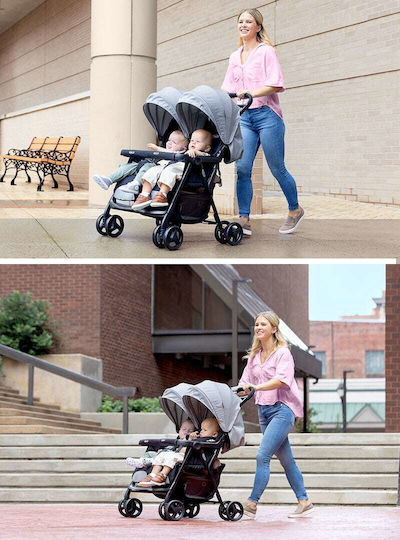 Graco Duorider Steeple Double Stroller Suitable for Newborn Gray 12.1kg
