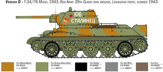 Static Model Tank Scale 1:35 37.3x24.1x6cm