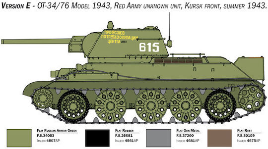 Static Model Tank Scale 1:35 37.3x24.1x6cm