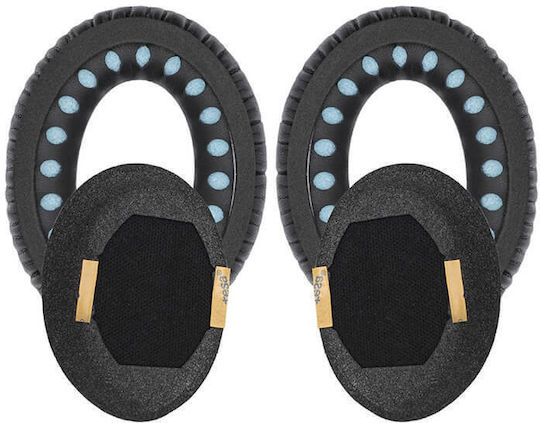 Set 2 Edman Ear Pads Bose Quietcomfort 35 35 35 Ii Qc35 Qc35 Ii Memory Foam Eco Leather Black