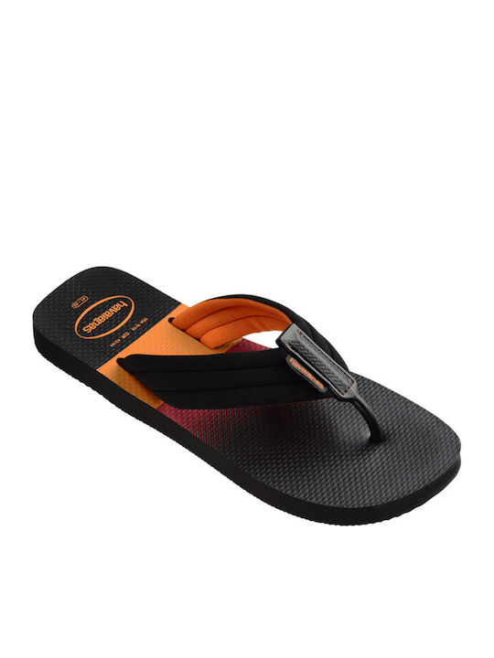 Urban Print Slapi Bărbați Flip Flops Negri