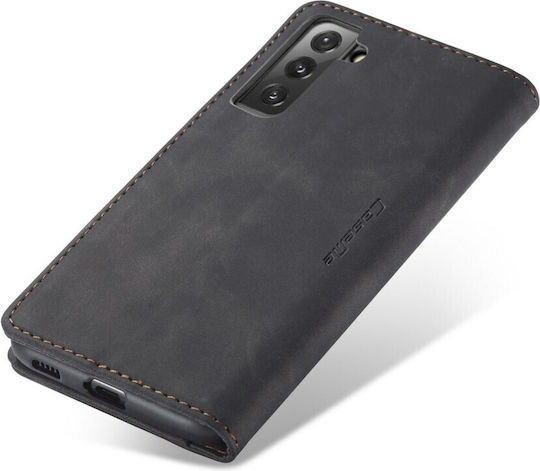 Caseme Brieftasche Leder Schwarz (Galaxy S21 FE 5G)