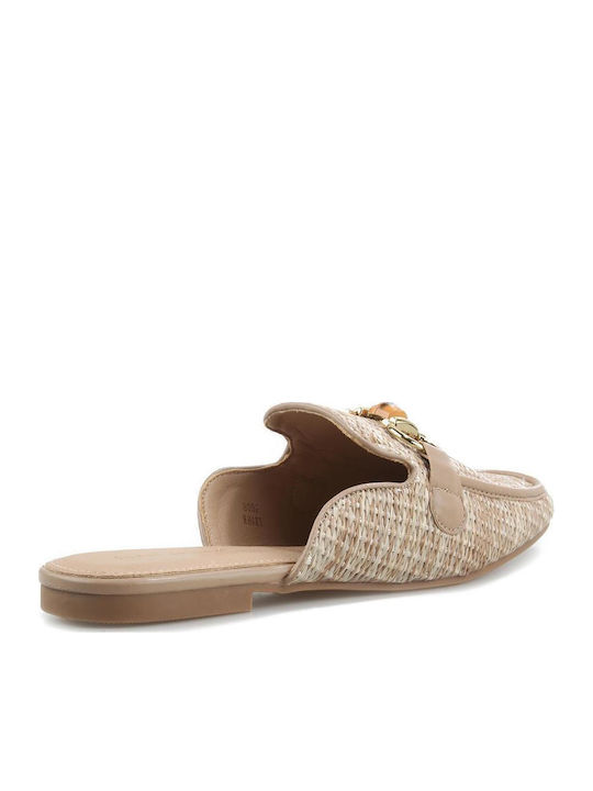 Flat Mules σε Μπεζ Χρώμα