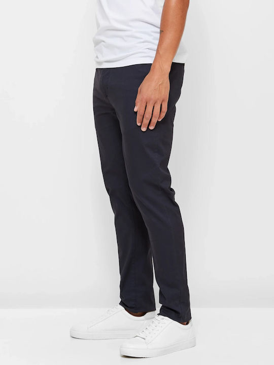 Double Men's Trousers Chino Navy Blue