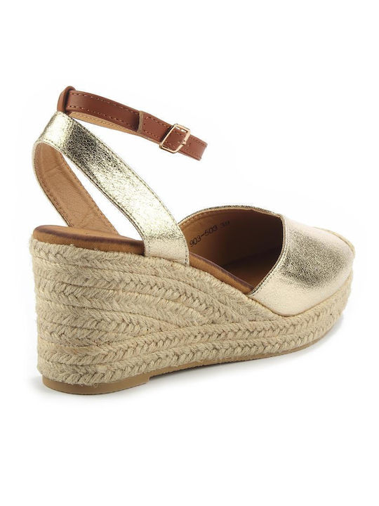 Plateau-Espadrille FSchuhe 903/503.16 FSchuhe Gold