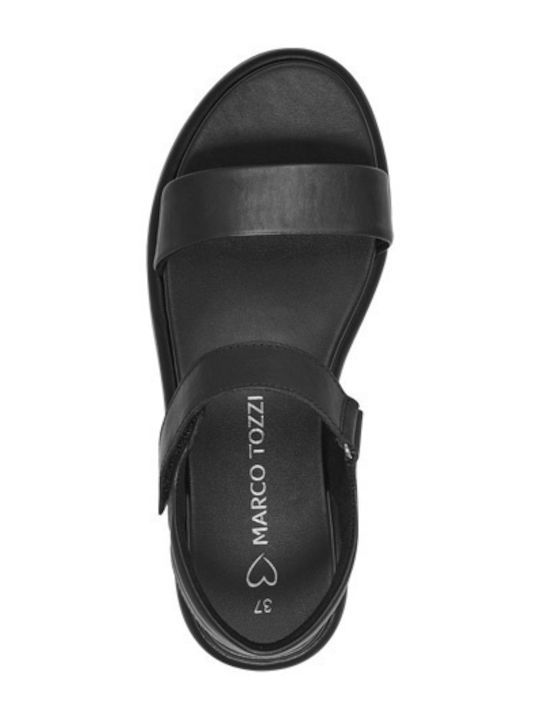 Women's Leather Platform Shoes Black