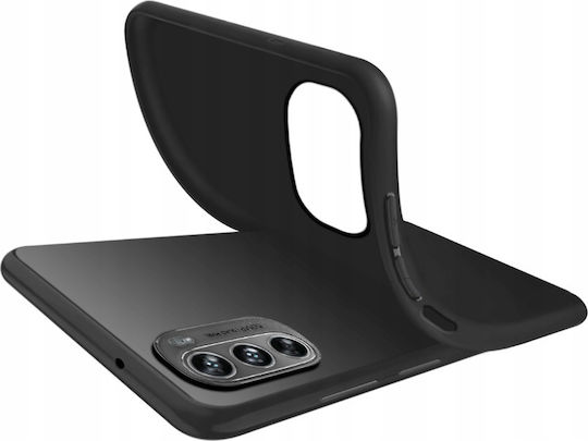 Techwave Matt Back Cover Σιλικόνης Μαύρο (Moto G62 5G)
