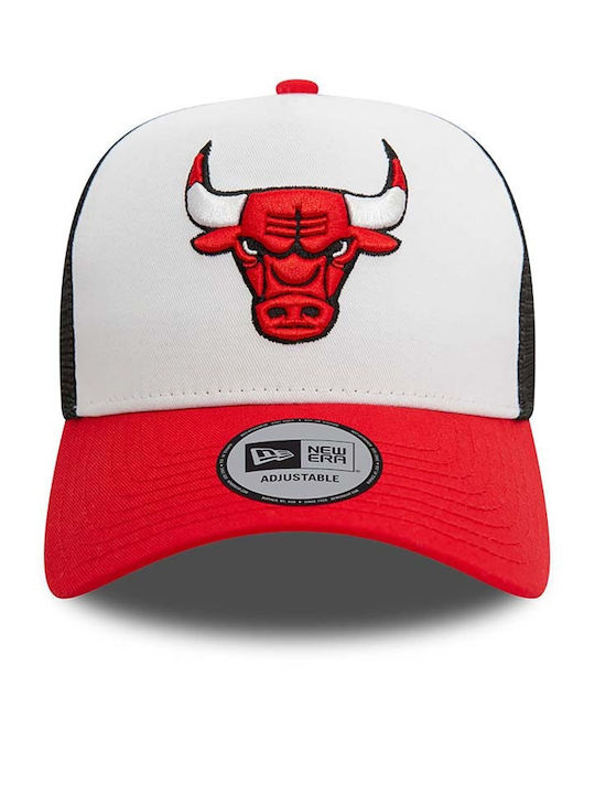 New Era Adult 9forty NBA Chicago Bulls Trucker Cap White Red 60503487 New Era