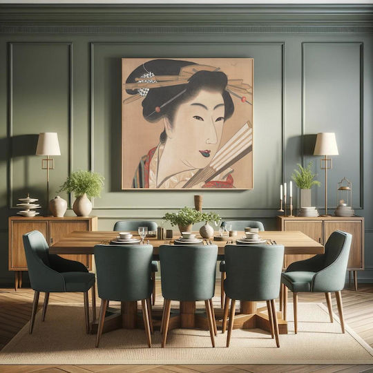 Left A Threefold Painting on Canvas 120x120cm