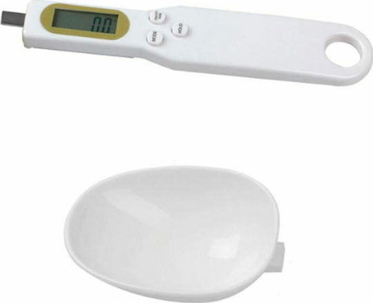 Lcd Οθόνη Ψηφιακή Ζυγαριά Κουζίνας Κουτάλι έως 0.5kg Λευκή