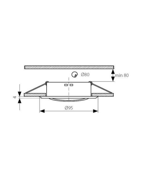 Kanlux Frame for Spot GX5.3 White 9.5x9.5cm. 1pcs