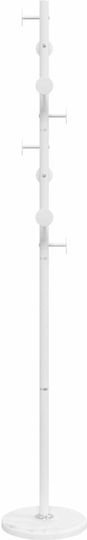 vidaXL Metallic Coat Rack White 29x29x176cm