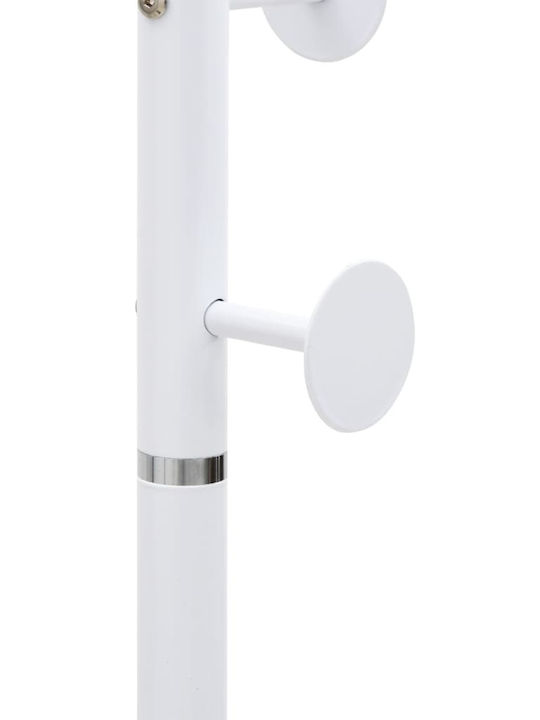 vidaXL Metallic Coat Rack White 29x29x176cm