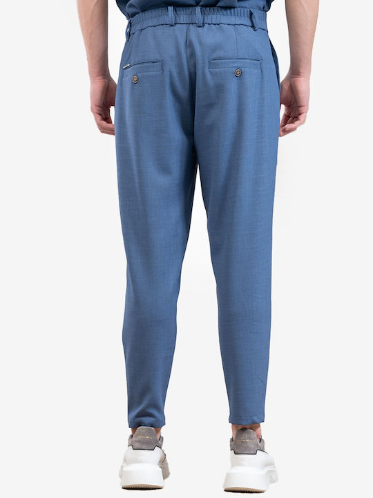 Trousers Elastic in Regular Fit Blue