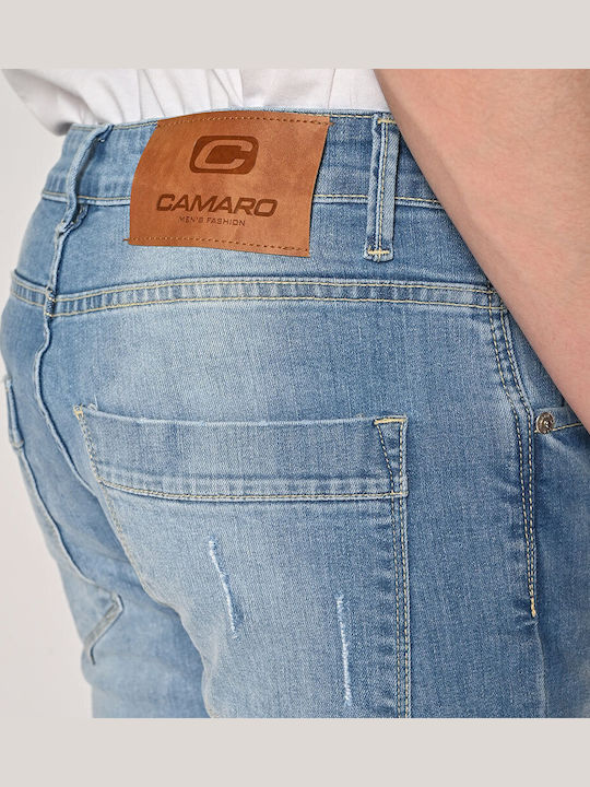Herren Jeanshosen Elastisch Slim Fit Blau