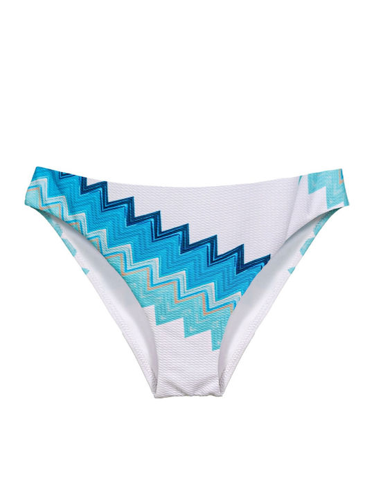 Solano Women's High-Waisted Textured Bikini Bottom Seashore Blue